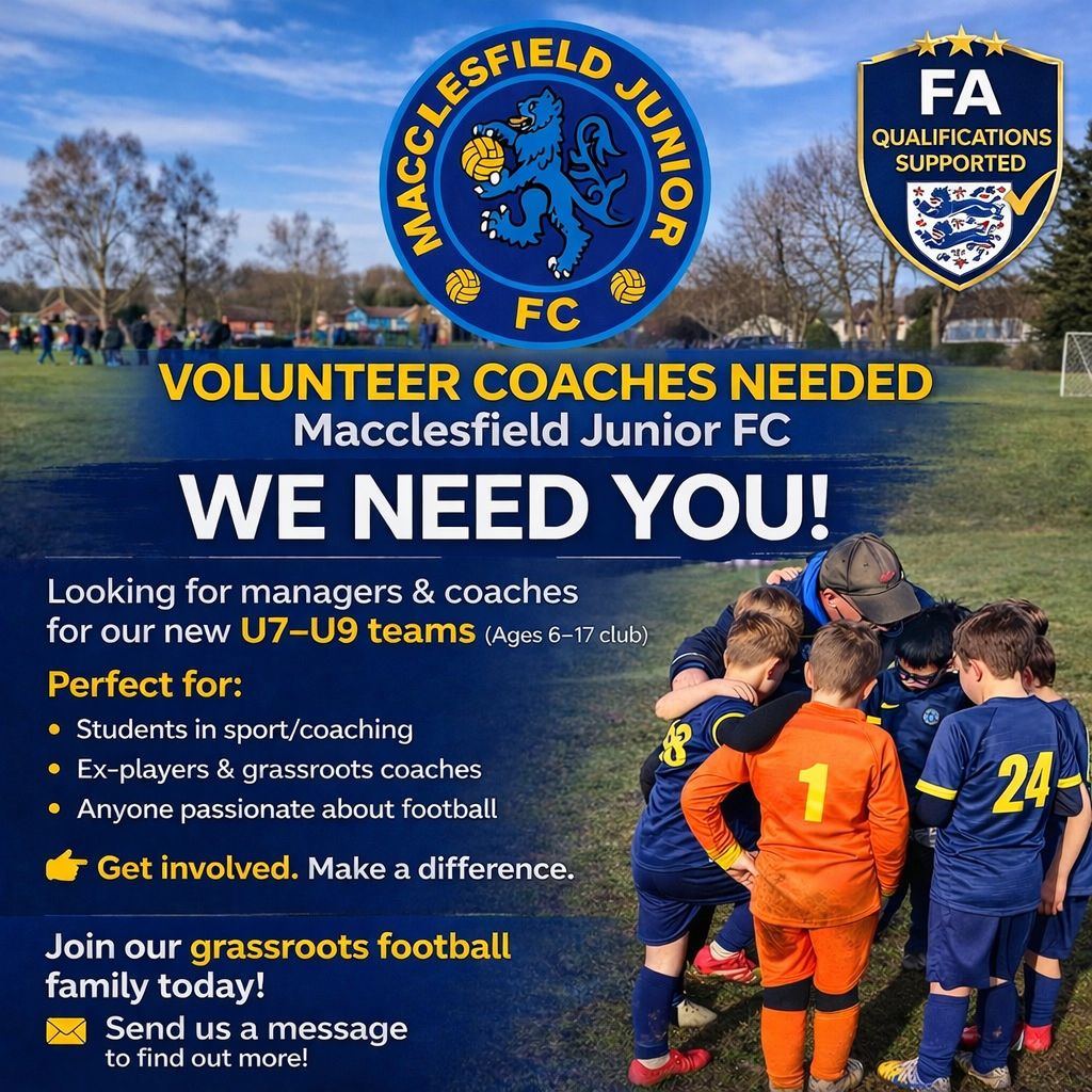 Volunteer Recruitment Poster — Macclesfield Junior FC